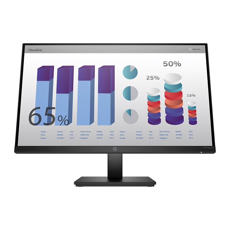 HP P24q G4 23.8"  Monitor | QHD 2560 x 1440, 60Hz, IPS, 5ms, 1 x HDMI, 1 x VGA