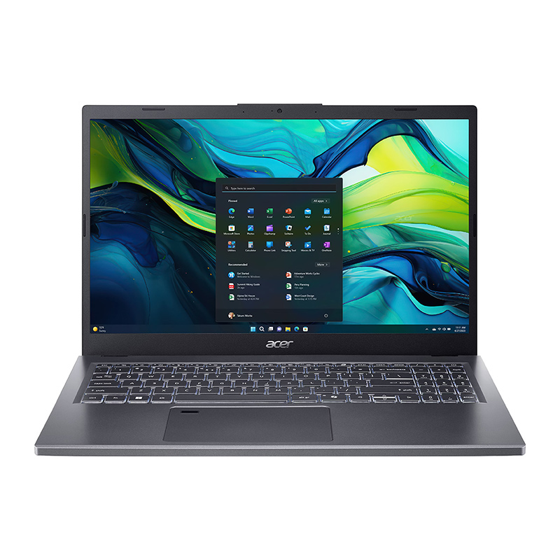 Acer Aspire 15 A15-51M-74VY Laptop | Intel® Core™ 7 150U Processor, 16GB LPDDR5X RAM, 512GB PCIe NVMe SSD, 15.6" FHD (1920 x 1080) IPS, Intel® UHD Graphics, Windows 11 Home, Steel Grey