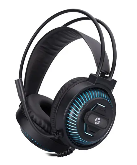 HP DHE-8001 Wired LED Headset 3.5mm Jack & USB - Black (9NG12AA)