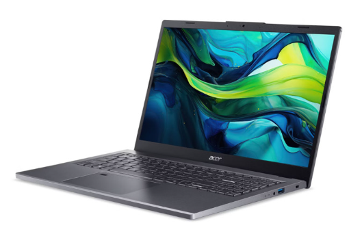 Acer Aspire 15 A15-51M-57U7 Laptop | Intel® Core™ 5 120U processor, 16GB LPDDR5X RAM, 512GB PCIe NVMe Gen4 SSD, 15.6", IPS, FHD (1920 x 1080), Intel® UHD Graphics, Windows 11 Home, Grey  