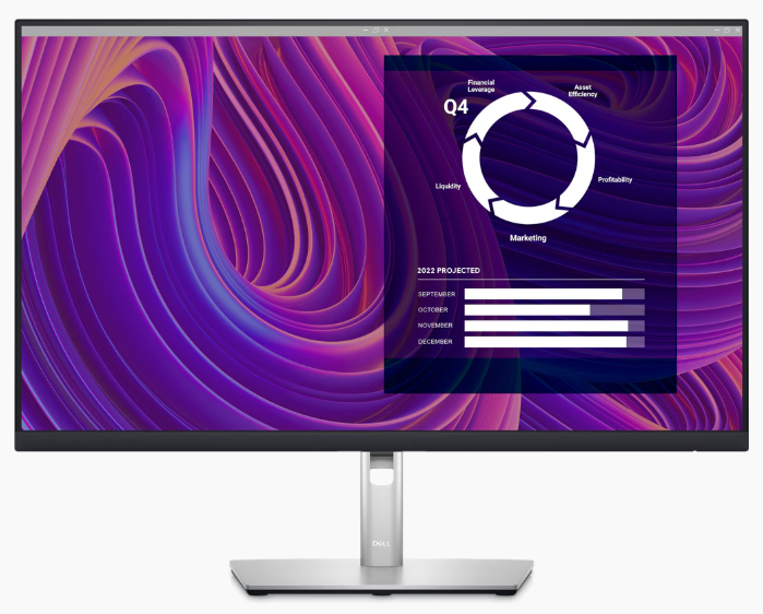 Dell P2723D 27'' Gaming Monitor | QHD 2560 x 1440, 60 Hz, IPS, 5ms, 99% sRGB, Height Adjustability, 350 cd/m², 1x HDMI, 1x DP, Black