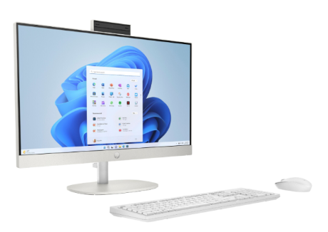 HP 24-CR0042d 23.8" FHD All-in-One Desktop PC | AMD Ryzen™ 7 7730U Processor, 8 GB DDR4-3200 MHz RAM, 512 GB M.2 PCIe NVMe SSD, Integrated AMD Radeon Graphics, 23.8" FHD (1920 x 1080), Windows 11 Home, White