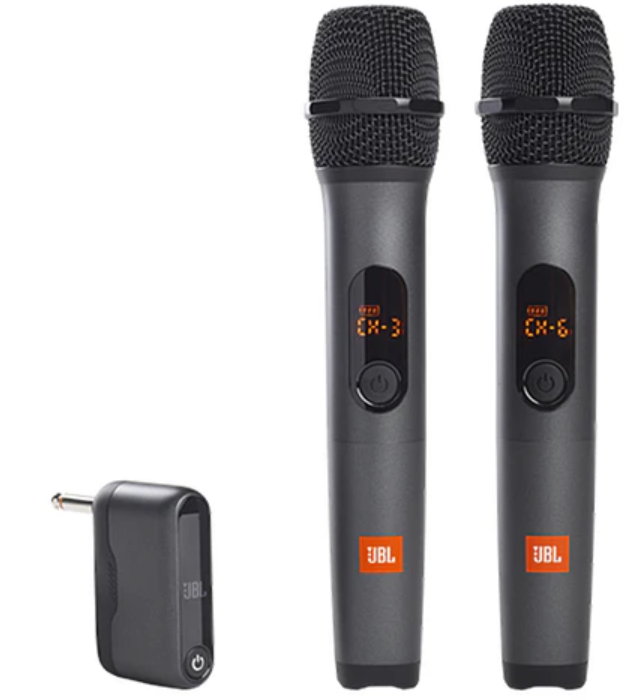 JBL Wireless Two Microphone with Dual-Channel Receiver - Black (50036379885) 
