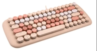 MOFII Mechanical Keyboard Candy M Mix White Led/ Blue Clicky - Milk Tea (CANDYMMX-MT) 