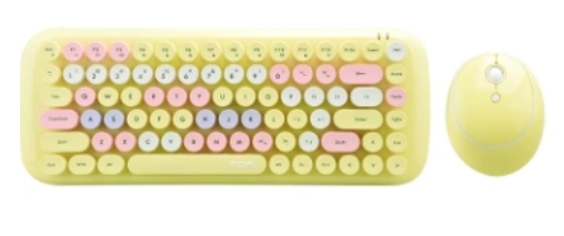 MOFII Mechanical Wireless Candy Mix Keyboard & Mouse Combo - Yellow (CANDYMX-YE) 