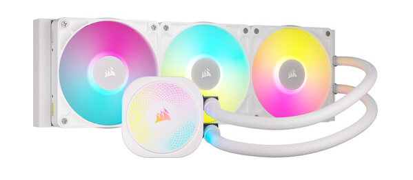 Corsair iCUE LINK TITAN 360 RX RGB 360mm AIO Liquid CPU Cooler - White (CW-9061021-WW)