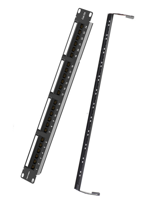 Vention® Cat.6 UTP 24 Ports Keystone Patch Panel Black (KGCB0)