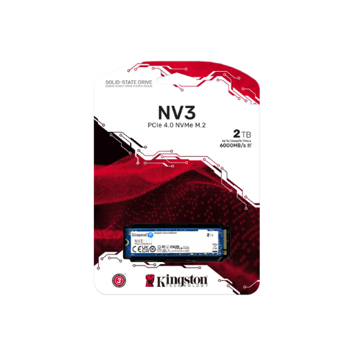 Kingston NV3 2TB PCIe Gen 4.0 NVMe™ M.2 2280 Internal SSD (SNV3S/2000G) 