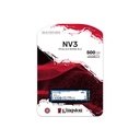 Kingston NV3 500GB PCIe Gen 4.0 NVMe™ M.2 2280 Internal SSD (SNV3S/500G)