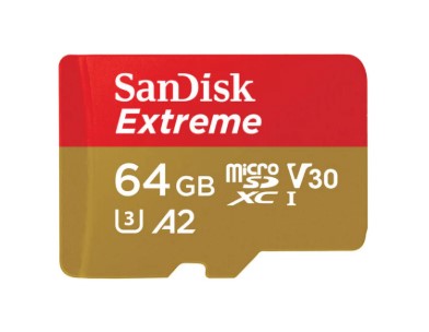 SanDisk Extreme microSDXC UHS-1 Card 64GB (SDSQXAH-064G-GN6MN)