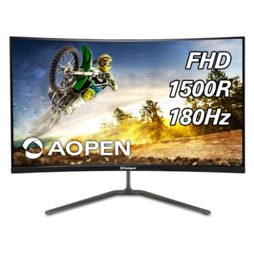 Acer AOPEN Fire Legend 27HC5R Z1bmiipx 27" 1500R Curved Gaming Monitor | FHD (1920 x 1080) VA, 180Hz, 5ms (GtG), Freesync, 16:9, 250 cd/m2, DP x1, HDMI x2, Black