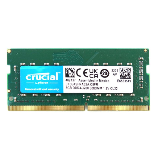 Crucial 8GB DDR4 3200MHz SODIMM 1.2V CL22 Laptop RAM