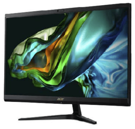 Acer Aspire C24-2G-13420W11 All-in-One Desktop PC | Intel Core i5-13420H Processor, 8GB DDR4 3200MHz RAM, 512GB M.2 PCIe SSD, 23.8", FHD (1920x1080), Intel® UHD Graphics, HDMI x 1, DP x 1, Windows 11 Home, Office Home 2024 + M365 Basic, Black