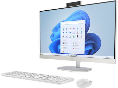 HP AIO 27-cr1016d PC (B9KG7PA) | Intel® Core™ Ultra 7 155U Processor, 16GB DDR5 5600MHz RAM, 1TB PCIe® NVMe™ M.2 SSD, 27", FHD (1920 x 1080), IPS, Intel® Iris® Xᶱ Graphics, Windows 11 Home, MS Office Home & Student 2024 + Microsoft 365 Basic, Shell White