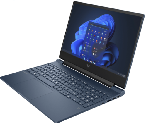 HP Victus 15-fb3148AX Gaming Laptop | AMD Ryzen™ 7 7445HS Processor, 16 GB DDR5 5600MHz RAM, 512 GB PCIe® Gen4 NVMe™ M.2 SSD, 15.6", FHD (1920 x 1080), IPS, NVIDIA® GeForce RTX™ 4050 6GB GDDR6 Graphics, Windows 11 Home, MS Office Home 2024 + Microsoft 365 Basic, Performance Blue 