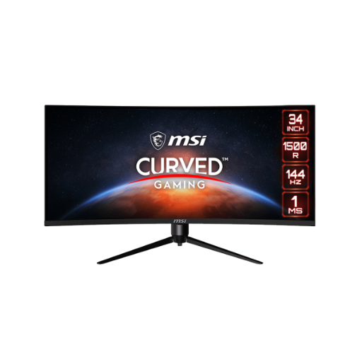 MSI Optix MAG342CQR 34'' Curved Gaming Monitor | UWQHD (3440 x 1440), VA, 1ms, 144Hz, 300 nits, Adaptive-Sync, 1x DP, 2x HDMI™, Black  