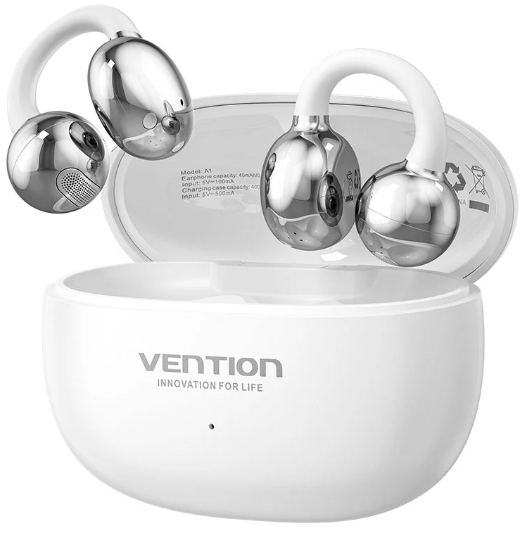 Vention® Echo Clip A1 Open Ear Bluetooth 5.4 Earphones - White (NBWW0) 
