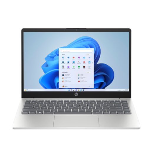 HP 14-ep0299TU Laptop | Intel® N100 Processor, 8GB DDR4 3200MHz RAM, 512GB PCIe NVMe SSD, 14", FHD (1920 x 1080), IPS, Intel UHD Graphics, Office Home 2024 + M365 Basic, Silver