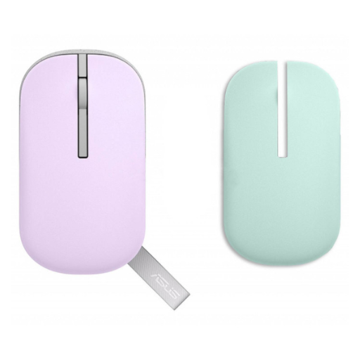 ASUS Marshmallow MD100 Wireless & Bluetooth Mouse - Mist Purple / Brave Green (90XB07A0-BMU010)