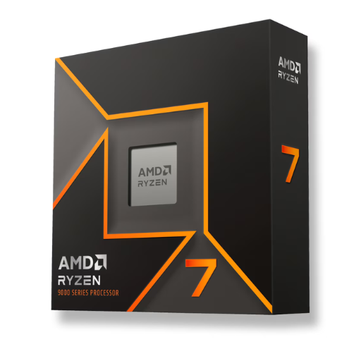 AMD Ryzen™ 7 9700X Desktop Processor with Radeon™  Graphics - 8 Core, 16 Threads, 40MB Cache, 3.80 GHz, AM5 Socket - (100-100001404WOF)