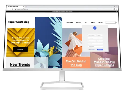 HP Series 5 527sw 27'' FHD Monitor | FHD (1920 x 1080) IPS, 100Hz, 300 cd/m², 5ms, 2 x HDMI, 1 x VGA, White