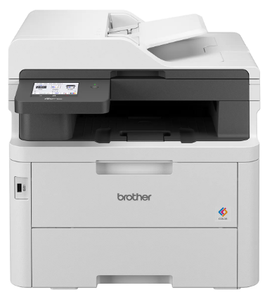 Brother MFC-L3760CDW Color Laser Printer | Print, Scan, Copy, Fax; Print Speed: Up to 26/27 ppm; Print Resolution: 600 x 600 dpi; Duplex Printing: Automatic ; Connectivity: Wi-Fi Direct, USB2.0, Ethernet ; Paper Handling: 250 sheet Paper Tray + 50 Sheet ADF; Toner: TN279 CMYK