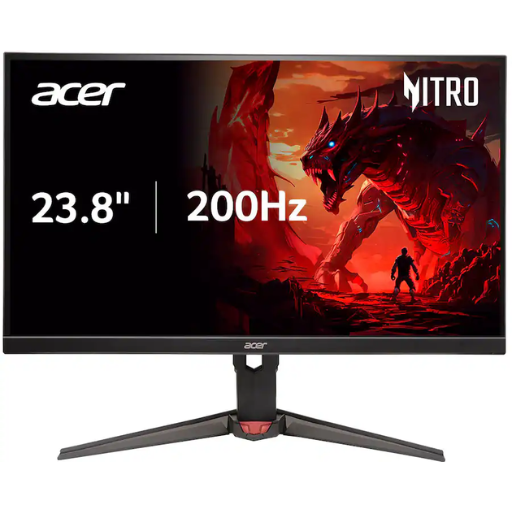 Acer Nitro XV240Y X1bmiiprx 24" Gaming Monitor | 23.8'', FHD (1920 x 1080), IPS, 200Hz, 0.5ms, 250 cd/m², FreeSync Premium, Anti-glare, 1 x DisplayPort, 2 x HDMI, Black