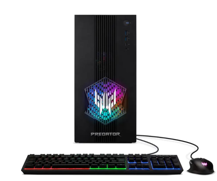 Acer Predator Orion 3000 PO3-665 Gaming Desktop | Intel® Core™ i7-14700F, 32GB DDR4 RAM, 1024GB SSD, NVIDIA® GeForce RTX™ 5060 8GB GDDR7, Predator USB Keyboard and Mouse, Windows® 11 Home