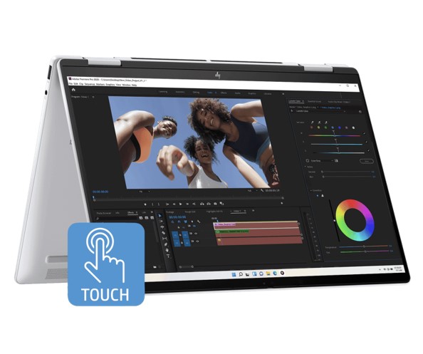 HP Envy x360 2-in-1 Laptop 14-fa0129AU | AMD Ryzen™ 5 8640HS, 16 GB LPDDR5-6400 MT/s RAM, 512 GB PCIe® NVMe™ SSD, 14" 2K (1920 x 1200), Touch Screen, IPS, AMD Radeon™ Graphics, Office Home 2024 + M365 Basic, Windows 11 Home, Silver