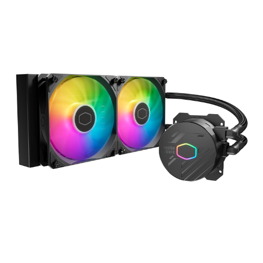Cooler Master MasterLiquid 240L Core 240mm Close-Loop AIO Liquid Cooler | ARGB Sync, Gen S Coldplate Pump, 120mm PWM, CryoFuze 14W/mK, AMD Ryzen AM5/AM4, Intel LGA1700/1200 (MLW-D24M-A18PZ-R1), Black (MLW-D24M-A18PZ-R1)