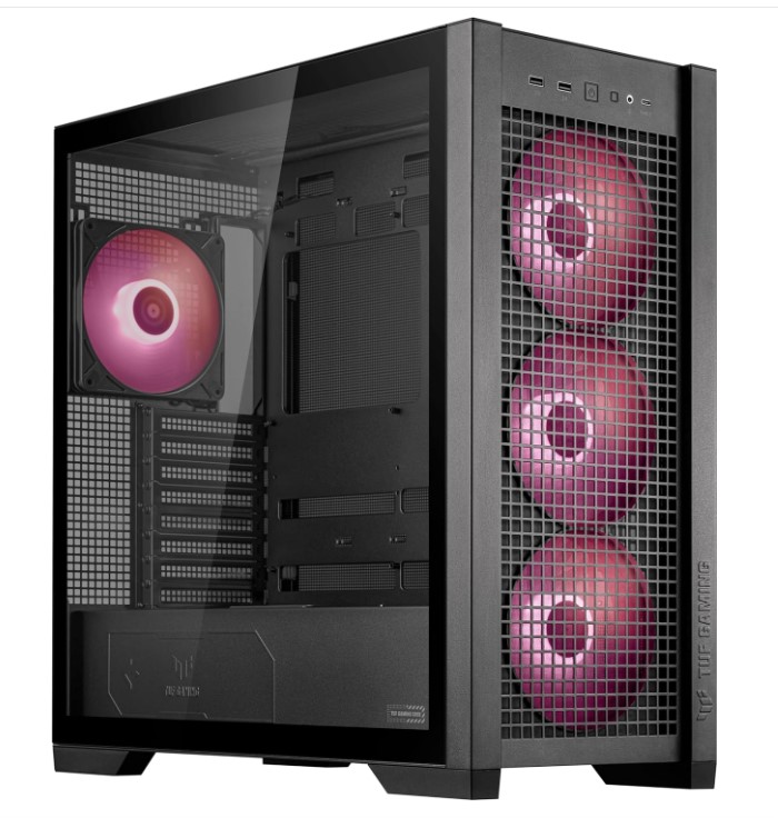 ASUS TUF Gaming GT302 ARGB ATX Mid-Tower PC Case - Black (AG-90DC00I0-B10000)