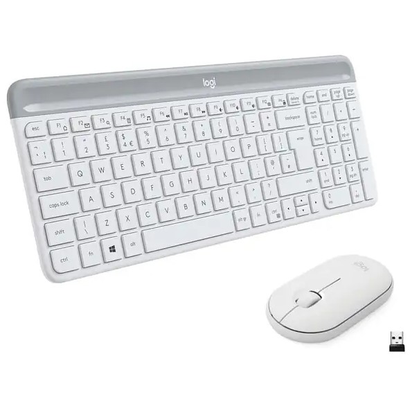 Logitech MK470 Slim Wireless Keyboard and Mouse Combo - Off White (920-009181)