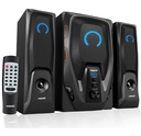 Salpido G6 CORE 2.1 Multimedia Speaker (Black) | Subwoofer, Bluetooth, FM, USB/SD, LED display, Lighting, RC