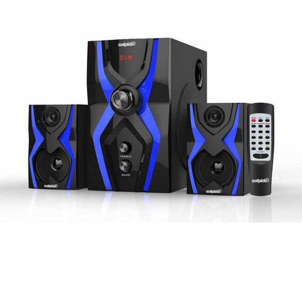 Salpido G3X Blue 2.1 Channel Multimedia Speaker (Blue) | Subwoofer, Bluetooth, USB, FM, SD Slot, Remote Control