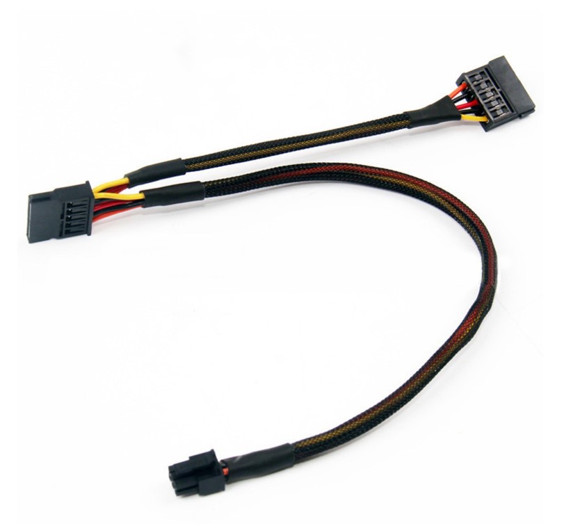 Mini 6Pin to 15Pin x2 SATA Power Cable for Dell QCT/ECT Desktops