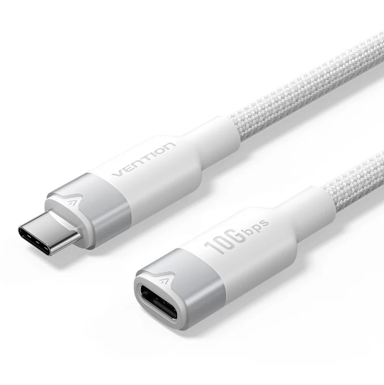 Vention® USB 3.2 Gen2 Type-C 10Gbps Extension Cable 0.5M - White (TRFWD)