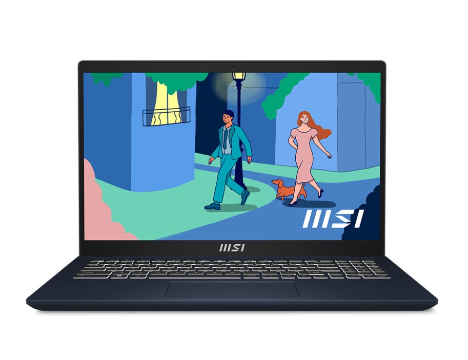 MSI Modern 15 B7M-484MY Laptop | AMD Ryzen™ 5 7430U, 8GB DDR4 3200MHz onboard RAM, 512GB PCIe NVMe SSD, 15.6" FHD (1920x1080), IPS, 60Hz, AMD Radeon™ Graphics, Windows 11 Home, Classic Black