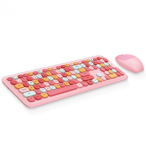 MOFII 666 2.4G Wireless Mouse And Keyboard - Sakura Pink (666MX-MJ)