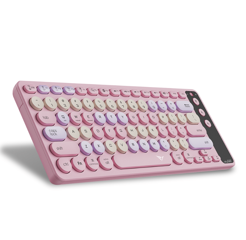 Alcatroz JellyBean AirDock 2 Bluetooth, 2.4G Wireless Multi-Device Rechargeable Keyboard - Spring Pink