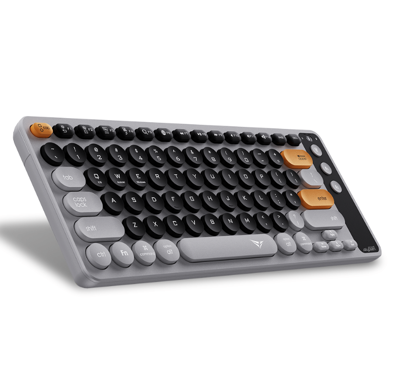 Alcatroz JellyBean AirDock 2 Bluetooth, 2.4G Wireless Multi-Device Rechargeable Keyboard - Autumn Black