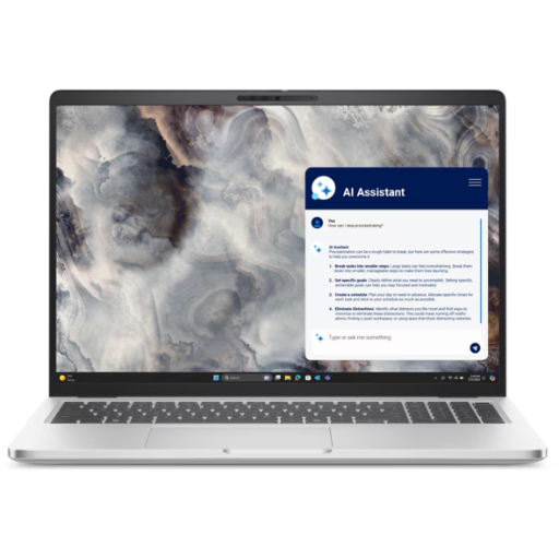 Dell Pro 16 Plus PB16250 Laptop | Intel® Core™ Ultra 7 265U vPro®, 16GB DDR5 5600 MT/s RAM, 512GB PCIe NVMe SSD, 16" FHD+ (1920 x 1200), IPS, 300nits, Integrated Intel® Graphics, DOS, Platinum Silver