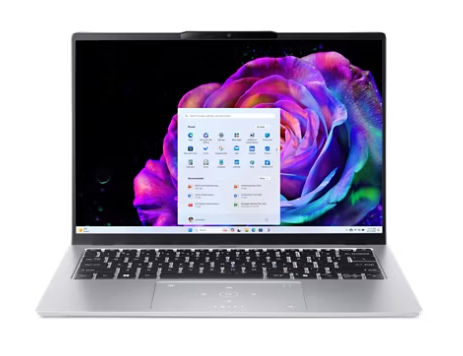 Acer Swift Go 14 SFG14-74-74UR Laptop | Intel® Core™ Ultra 7 255H, 16GB LPDDR5X RAM, 1TB PCIe NVMe SSD, 14" OLED 2.8K (2880x1800), Intel® Arc™ 140T Graphics, Office Home 2024 + M365 Basic, Windows 11 Home, Pure Silver