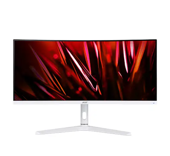 Acer Nitro XZ306C xwmiipphx 29.5" Curved Gaming Monitor | 2560 × 1080 (UW-FHD), VA (Curved 1500R), 200Hz, 1ms, AMD FreeSync Premium, 93% DCI-P3 color gamut, 2 × HDMI, 1 × DisplayPort 1.2, 1 × 3.5mm Audio Out, White