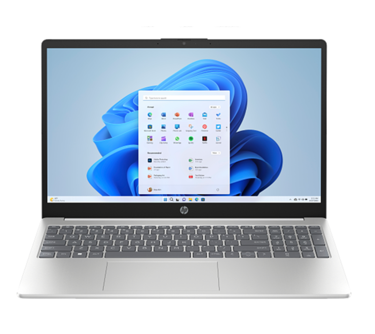 HP 15-fd0619TU Laptop (BT1V3PA) | Intel® Core™ 5 120U, 8 GB DDR4 3200 MHz RAM, 512GB PCIe® NVMe™ SSD, 15.6" FHD (1920x1080), IPS, Intel® Graphics, Office Home 2024 + M365 Basic, Windows 11 Home, Diamond White