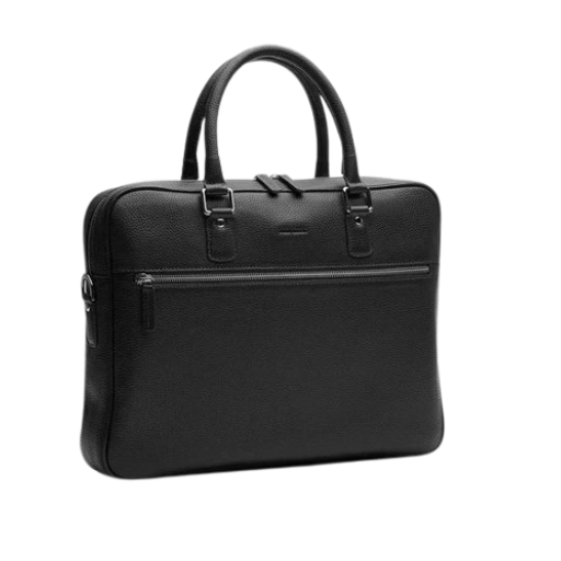 JOHNHENRY Premium Unisex Leather Business Travel Office Laptop Bag (2317) – Black