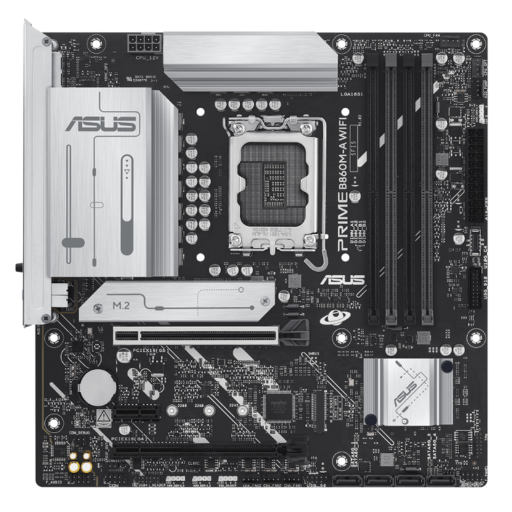 ASUS PRIME B860M-A WIFI-CSM Motherboard | B860 LGA1851, mATX, Intel® Core™ Ultra Series 2, DDR5, PCIe 5.0, HDMI, DP, USB 20Gbps, Type-C, M.2 x2, WiFi 6E, 2.5Gb LAN (90MB1JY0-MOUAYC)