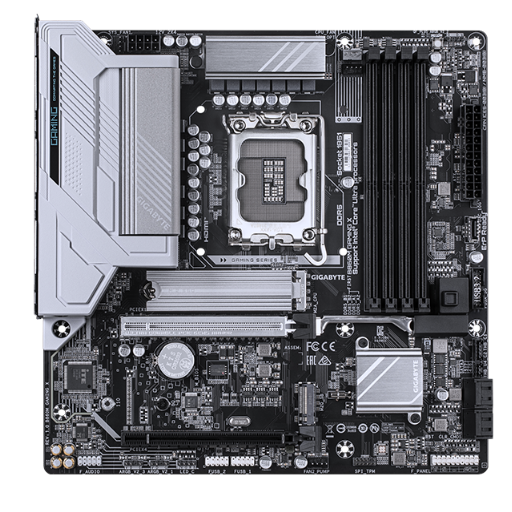 Gigabyte B860M GAMING WIFI6 Motherboard | Intel B860, LGA1851, Core Ultra Series, DDR5, Micro ATX, RTL8851BE, HDMI x1, DP x1, DIMMs x2, SATA x4, M.2 Gen5 x1, M.2 Gen4 x1 (9MB86MGMW-00-G10)