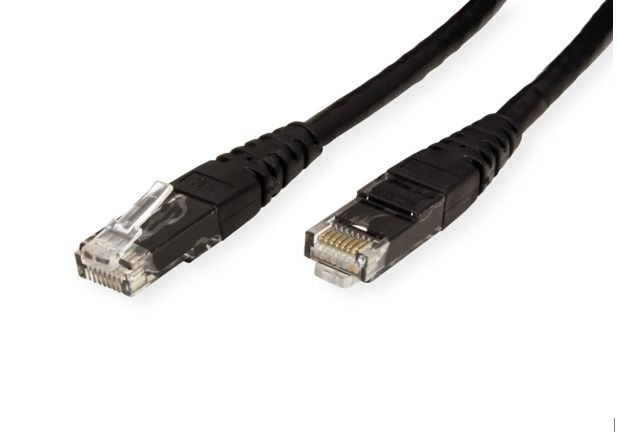 Cat.6 Patch Cord, UTP Stranded 24AWG, Black Color, 0.5M Surlink
