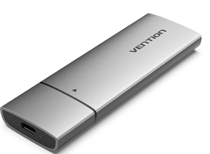 Vention® M.2 NVMe SSD Enclosure (USB 3.1 Gen 2-C) Gray Aluminum Alloy Type (KPGH0)