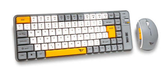 Alcatroz Tetriz Air 300C Bluetooth 5.3 Dual Mode 84 Key Wireless Keyboard and Mouse Combo - Summer White  